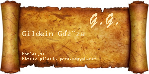 Gildein Géza névjegykártya